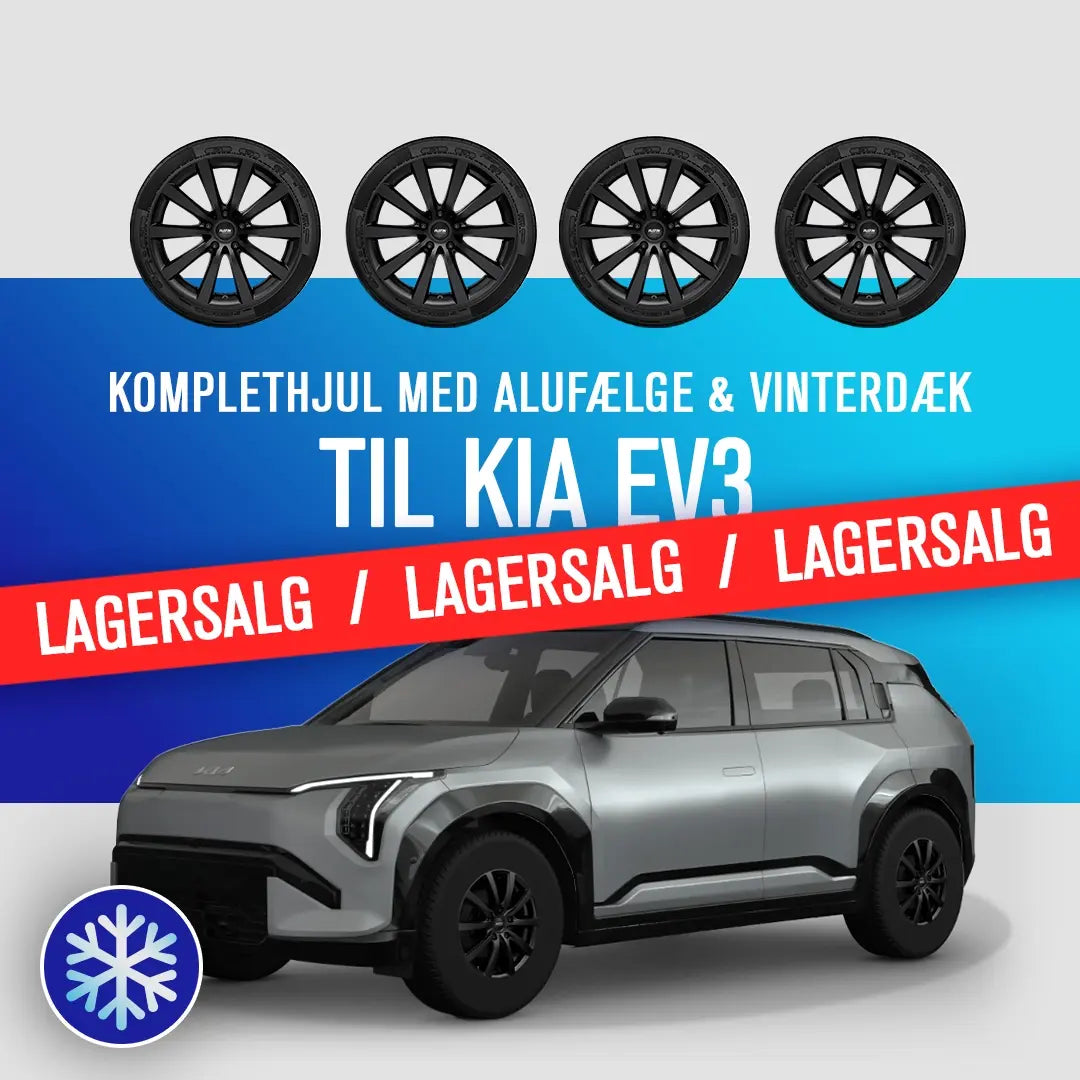 17 tommer komplethjul med alufælge og vinterdæk til Kia EV3 - lagersalg reklamebillede