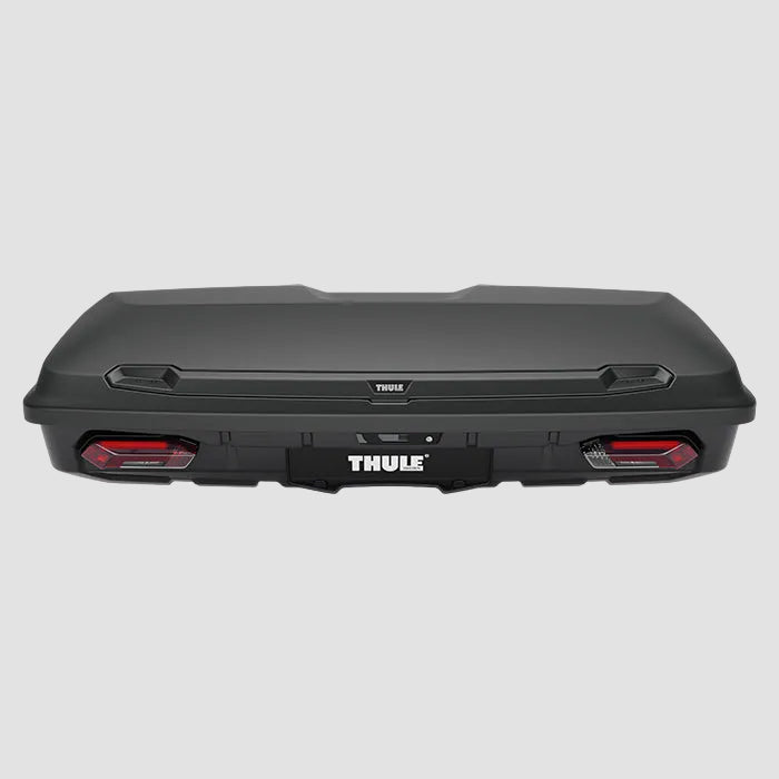 Thule Arcos XL bagageboks 450L sort bagageboks til anhængertræk set skråt forfra
