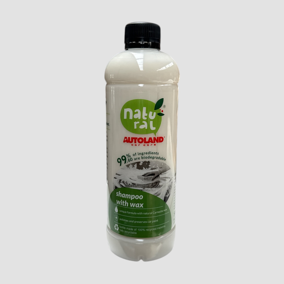 Autoland Shampoo med voks til effektiv og skånsom rengøring af bilen.