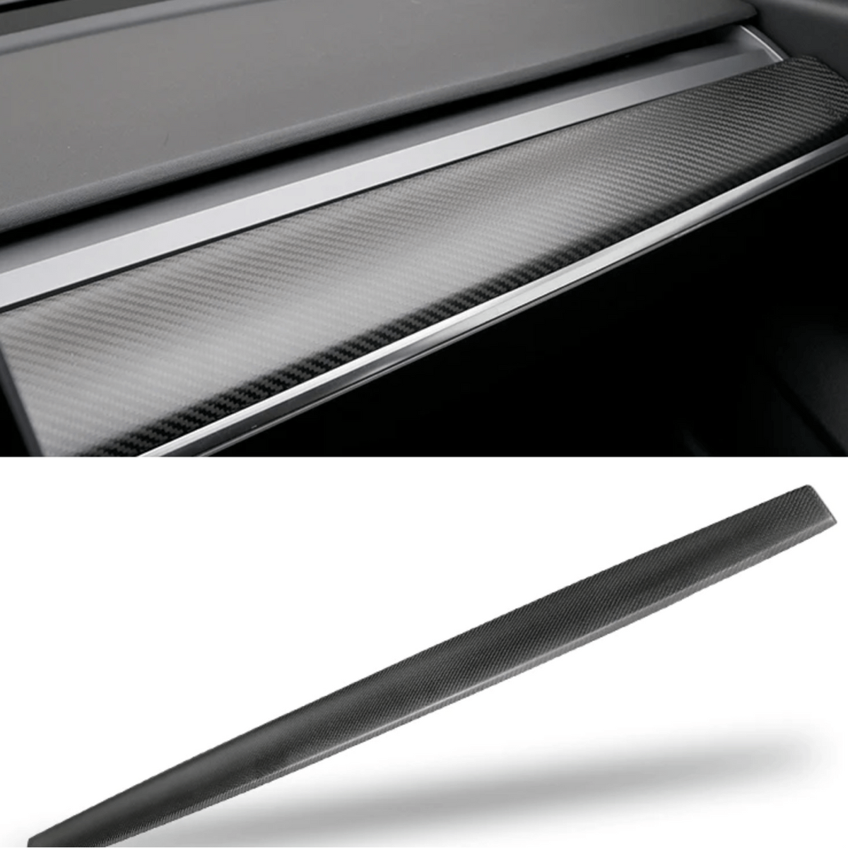 Dashboard cover i ægte carbon til Tesla Model 3/Y