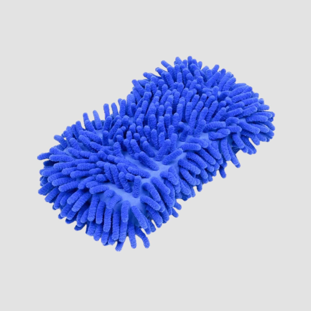 Blå mikrofiber vaskesvamp insektsvamp set ovenfra