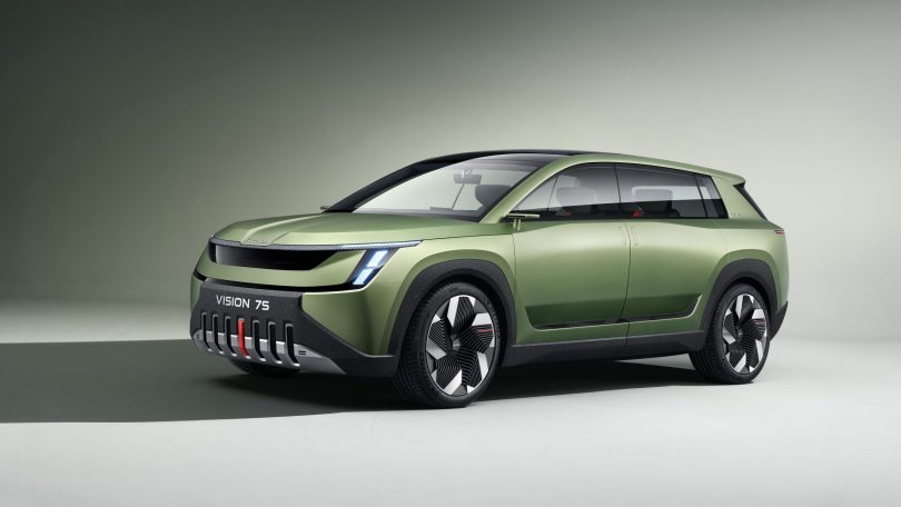 Skoda elektrisk flagskib SUV 2026 – stor elbil med 7 sæder