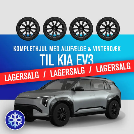 17 tommer komplethjul med alufælge og vinterdæk til Kia EV3 - lagersalg reklamebillede