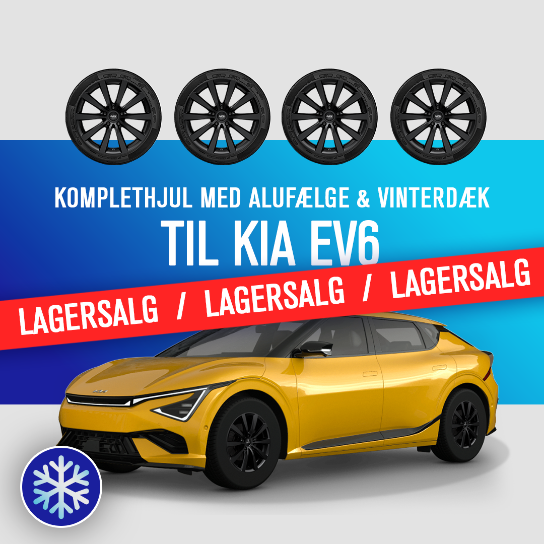 19 tommer komplethjul med alufælge og vinterdæk til Kia EV6, lagersalg