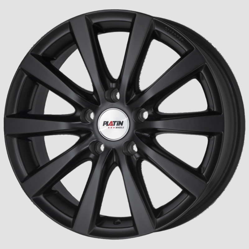 Platin P66 5-eget alufælg i matsort – 19" komplethjul til Skoda Enyaq, Elroq og VW ID.4