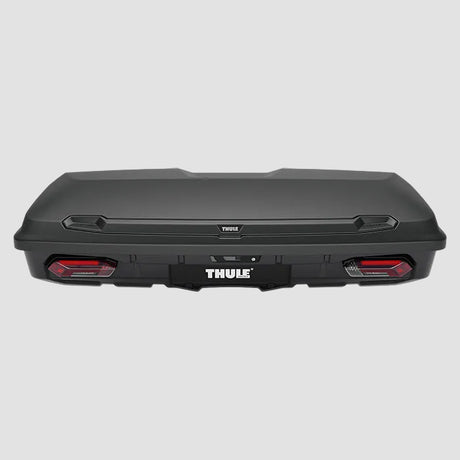 Thule Arcos XL bagageboks 450L sort bagageboks til anhængertræk set skråt forfra