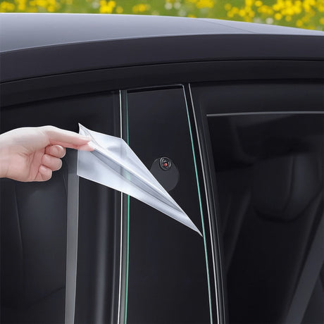 Beskyttelsesfolie til A- og B-stolpe til Tesla Model 3 Highland