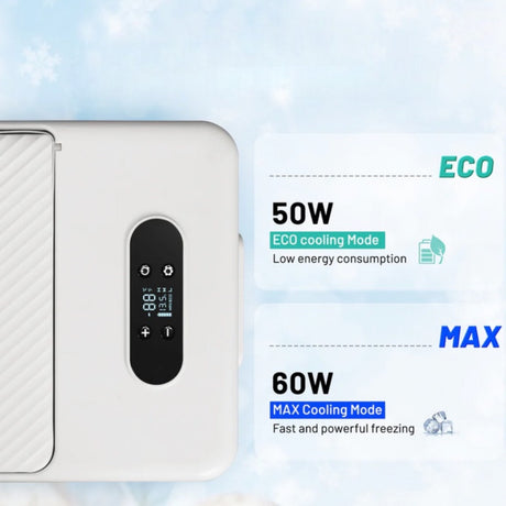 Alpicool S15 køleskab med ECO og MAX køletilstand, 50W og 60W effekt