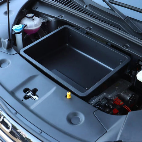 Rati frunk opbevaringsboks åben i BYD Atto 2 frunk