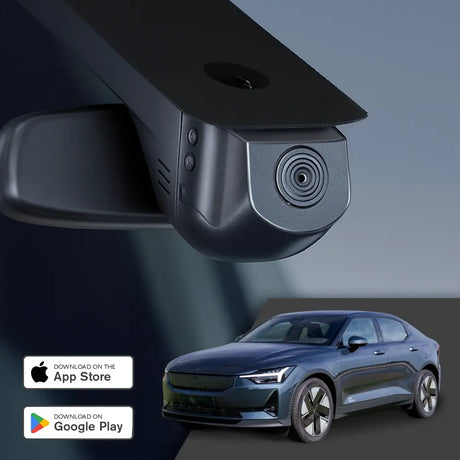 GCG MAX 4K dashcam monteret på forrude i Polestar 2