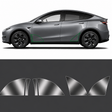 Beskyttelsesfolie til skærmkanter på Tesla Model Y - 6 stk sæt med placeringsdiagram
