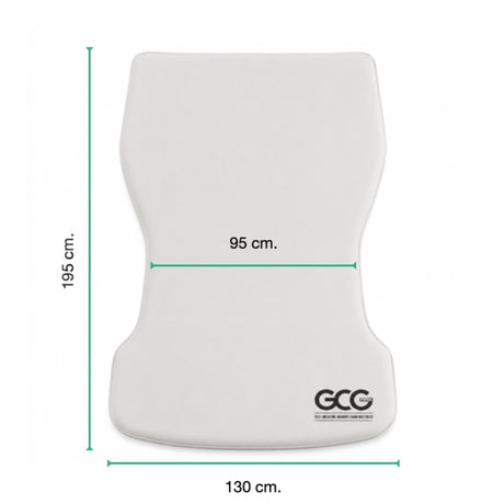 Måltegning med dimensioner for GCG MAX madras
