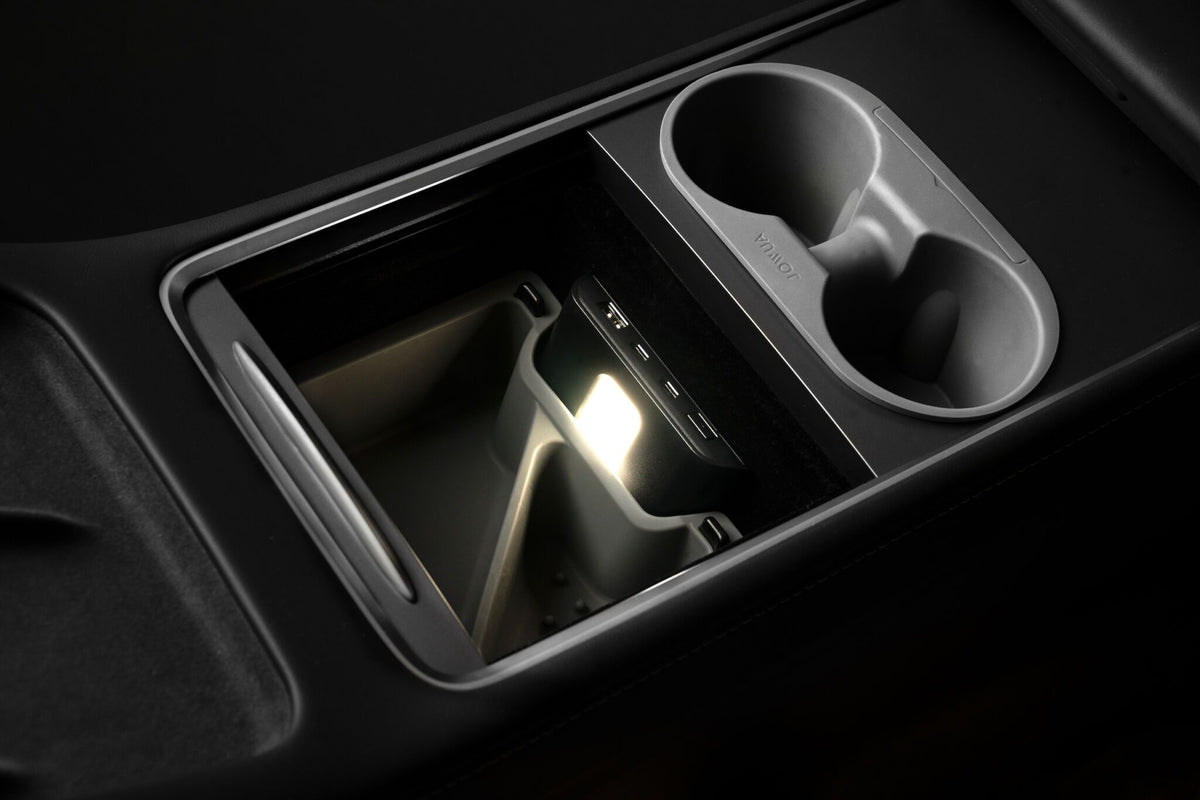 Jowua USB-hub med LED-lys til Tesla Model 3/Y – billede 2
