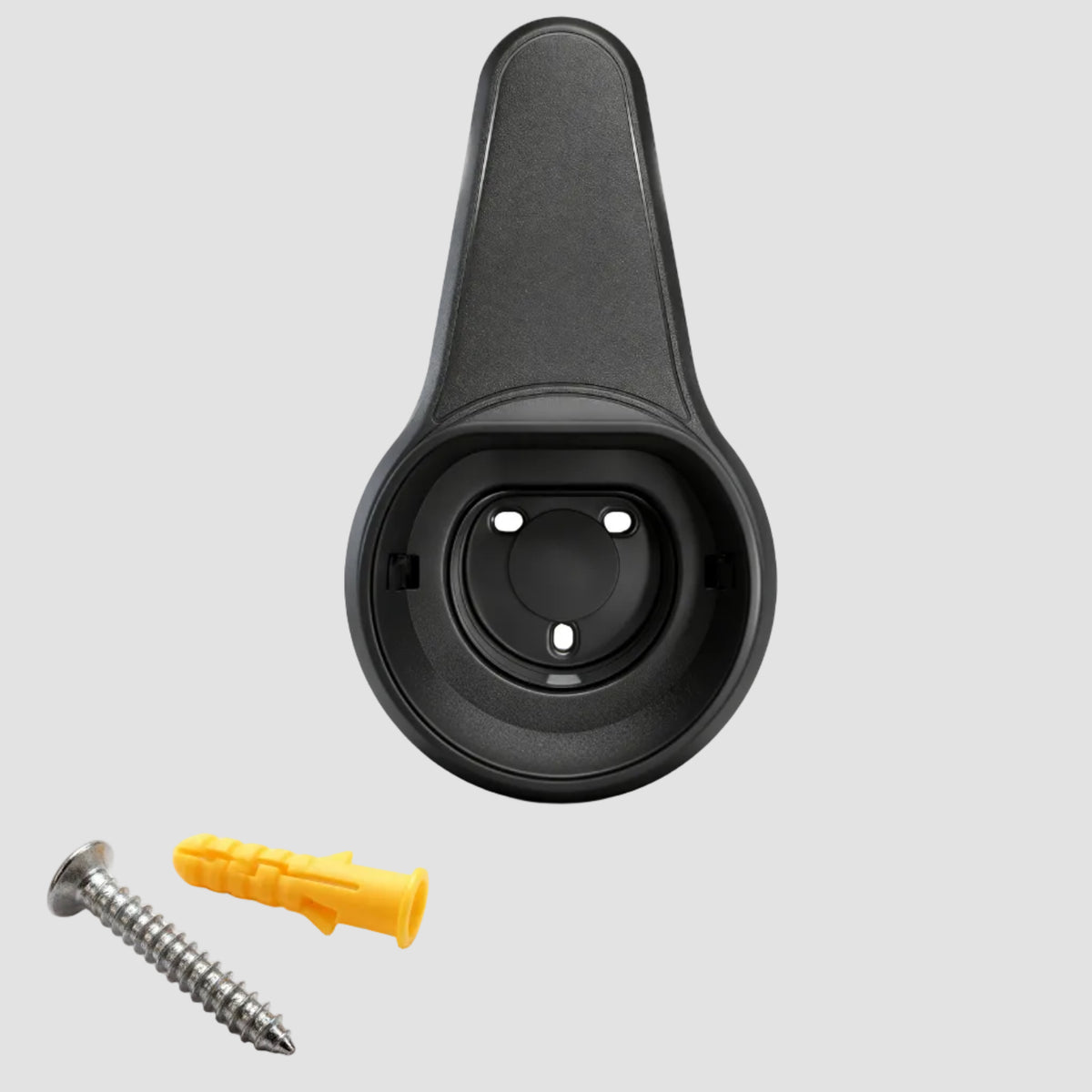 Sort kabelholder med skruer til GCG MAX 11kW ladeboks