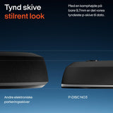 Sammenligning af tykkelse: OOONO P-Disc NO3 er tyndere end andre elektroniske parkeringsskiver
