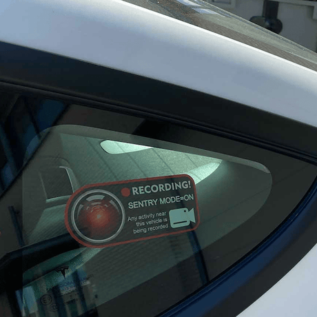 Sentry Mode klistermærke til Tesla