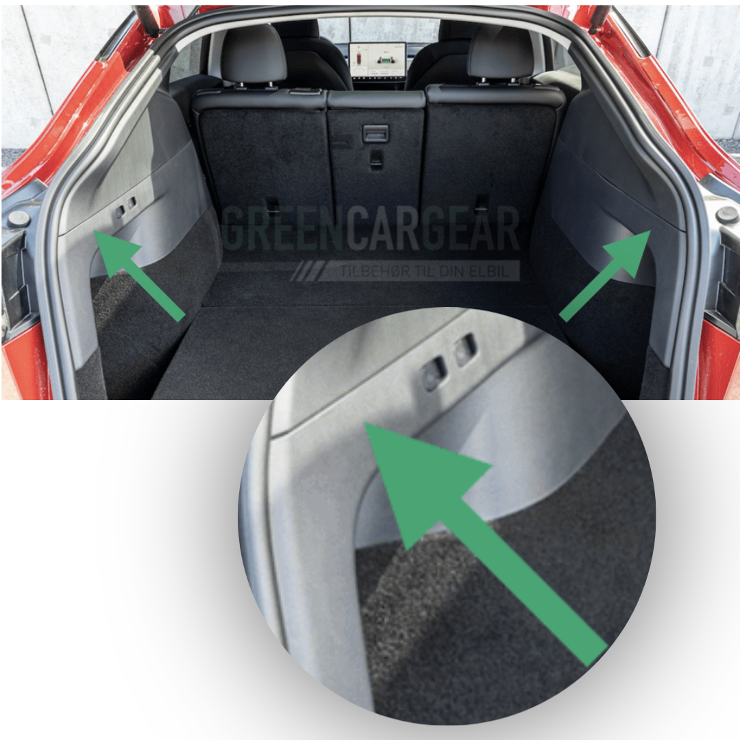 Bagagerumsafdækning/rullegardin til Tesla Model Y – Variant B (uden kant)