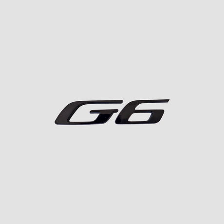 G6-emblem i blank sort til XPENG G6