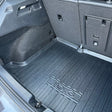 Bagagerumsmåtte i sort gummi til Volkswagen ID.3 bil, set fra oven.
