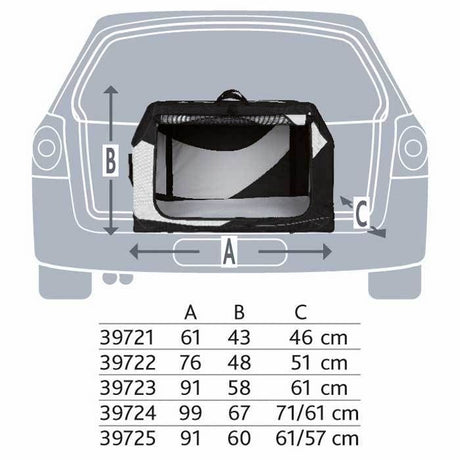 Hundebur i nylon – transportboks til bilen – billede 5