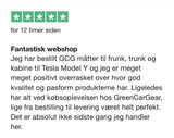 Kundeanmeldelse om GCG måtter til Tesla Model Y med 5 stjerner