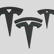 Emblemer i mat sort til Tesla Model X