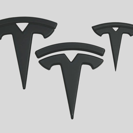 Emblemer i mat sort til Tesla Model X