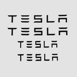 Tesla bogstaver som kan bruges i stedte for logo på bilen 