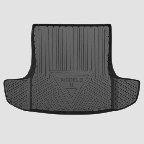 Sort bagagerumsmåtte med præget MODEL S logo til Tesla Model S